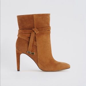 Ann Taylor suede Wrap around booties 7.5